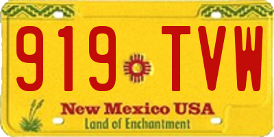 NM license plate 919TVW