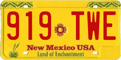 NM license plate 919TWE