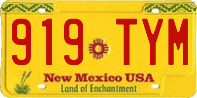 NM license plate 919TYM