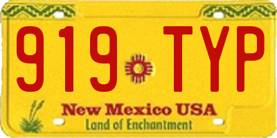 NM license plate 919TYP