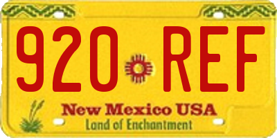 NM license plate 920REF