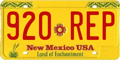 NM license plate 920REP