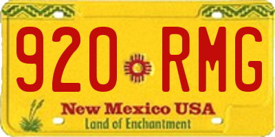 NM license plate 920RMG