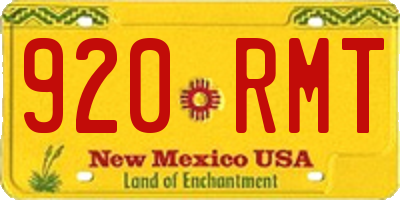 NM license plate 920RMT