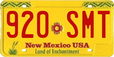 NM license plate 920SMT