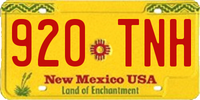 NM license plate 920TNH