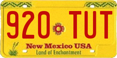 NM license plate 920TUT
