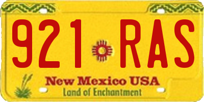 NM license plate 921RAS