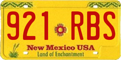 NM license plate 921RBS
