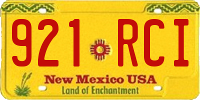 NM license plate 921RCI