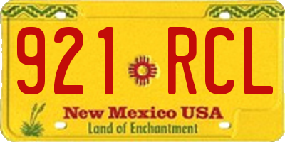 NM license plate 921RCL