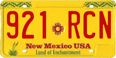 NM license plate 921RCN