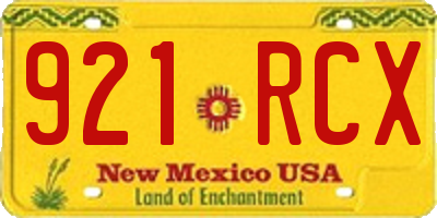 NM license plate 921RCX