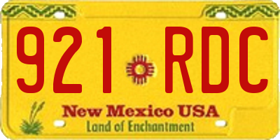 NM license plate 921RDC