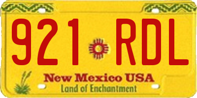 NM license plate 921RDL