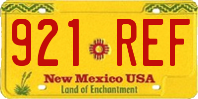 NM license plate 921REF
