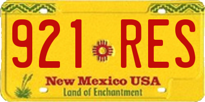 NM license plate 921RES