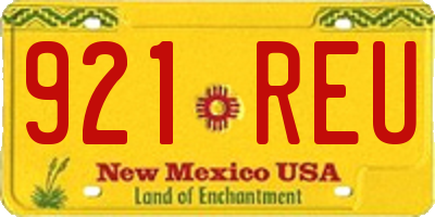 NM license plate 921REU