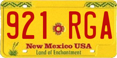 NM license plate 921RGA