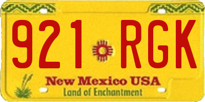 NM license plate 921RGK