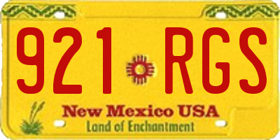 NM license plate 921RGS