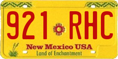 NM license plate 921RHC