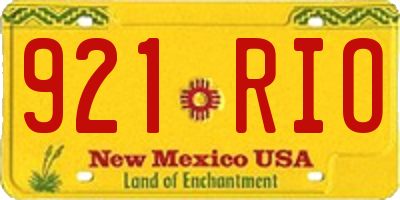 NM license plate 921RIO