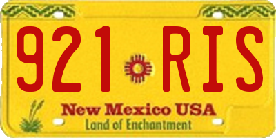 NM license plate 921RIS