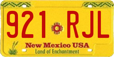 NM license plate 921RJL