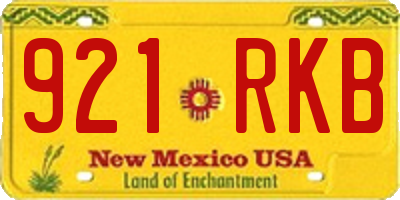 NM license plate 921RKB