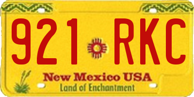 NM license plate 921RKC