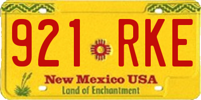 NM license plate 921RKE