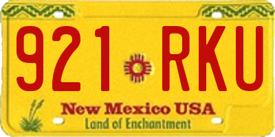 NM license plate 921RKU