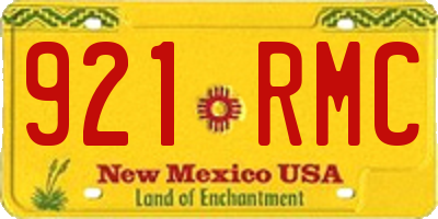 NM license plate 921RMC