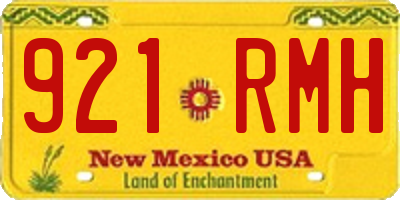 NM license plate 921RMH