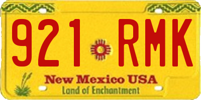 NM license plate 921RMK