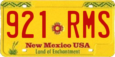 NM license plate 921RMS