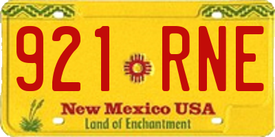 NM license plate 921RNE