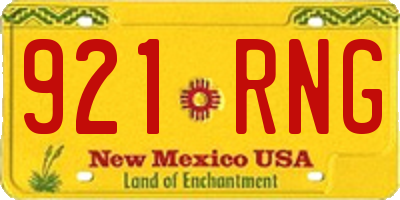 NM license plate 921RNG