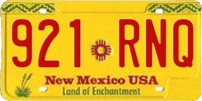 NM license plate 921RNQ