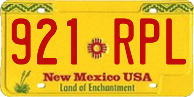 NM license plate 921RPL