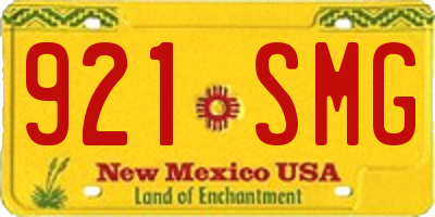 NM license plate 921SMG