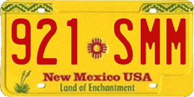NM license plate 921SMM