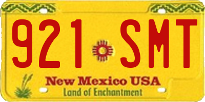 NM license plate 921SMT