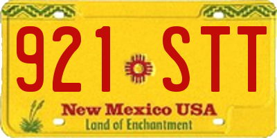 NM license plate 921STT