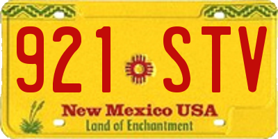 NM license plate 921STV