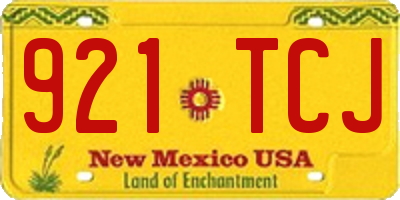 NM license plate 921TCJ