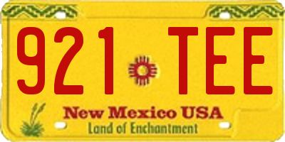 NM license plate 921TEE