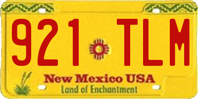 NM license plate 921TLM