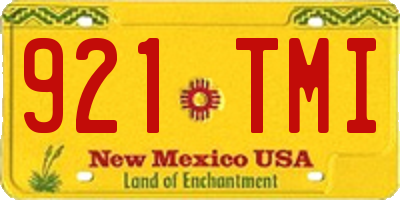 NM license plate 921TMI